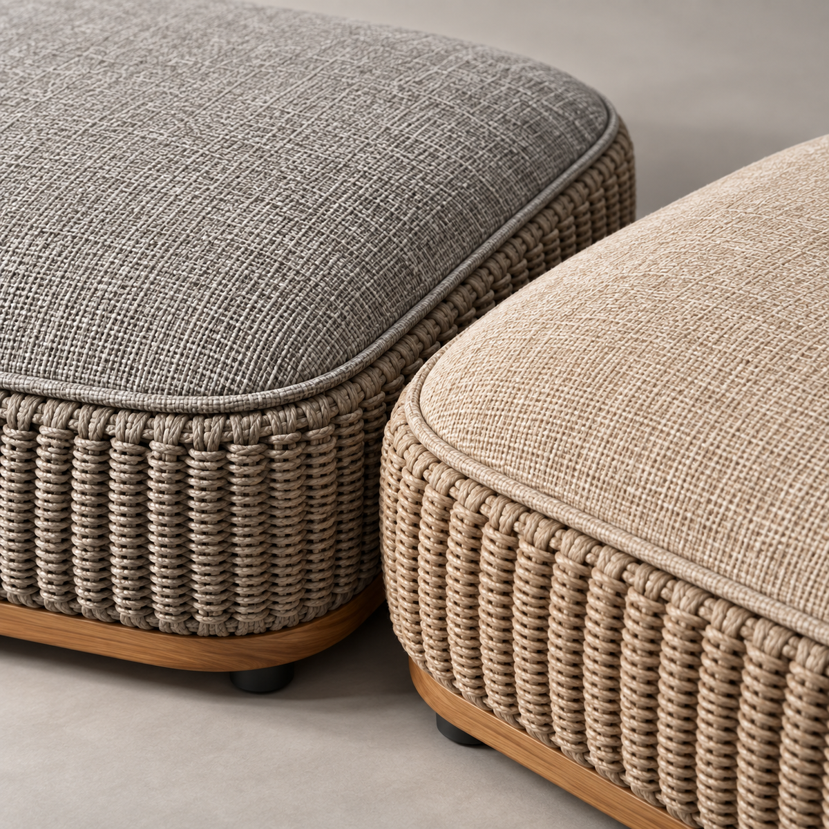 Dunecrest Floor Cushion Pair material and construction detail