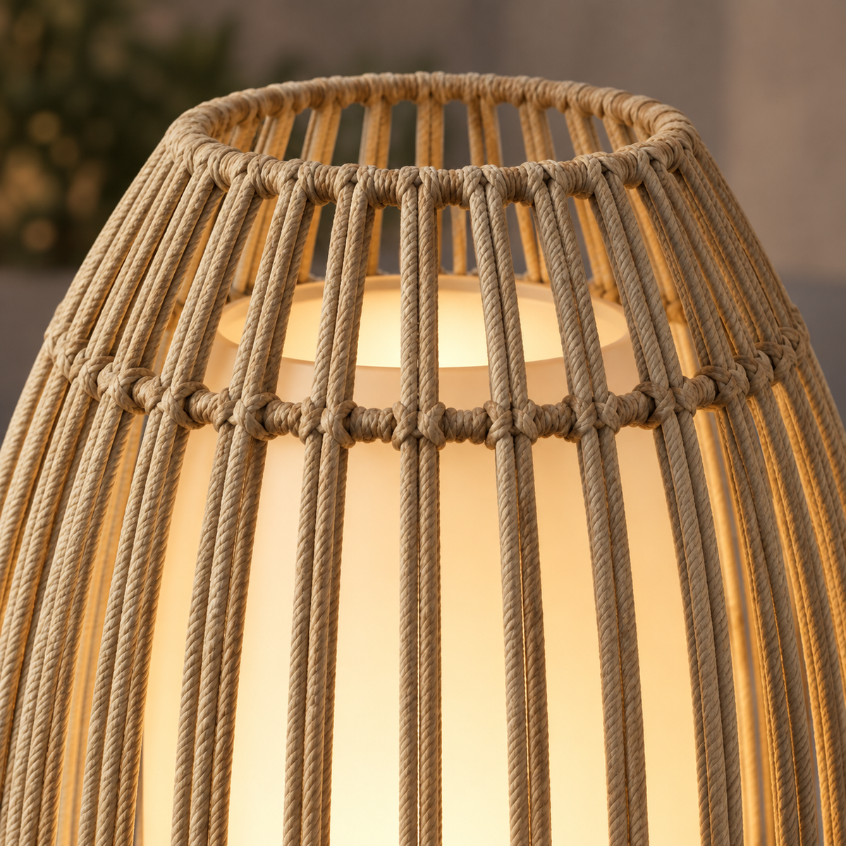 Halo Weave Floor Lantern material and construction detail