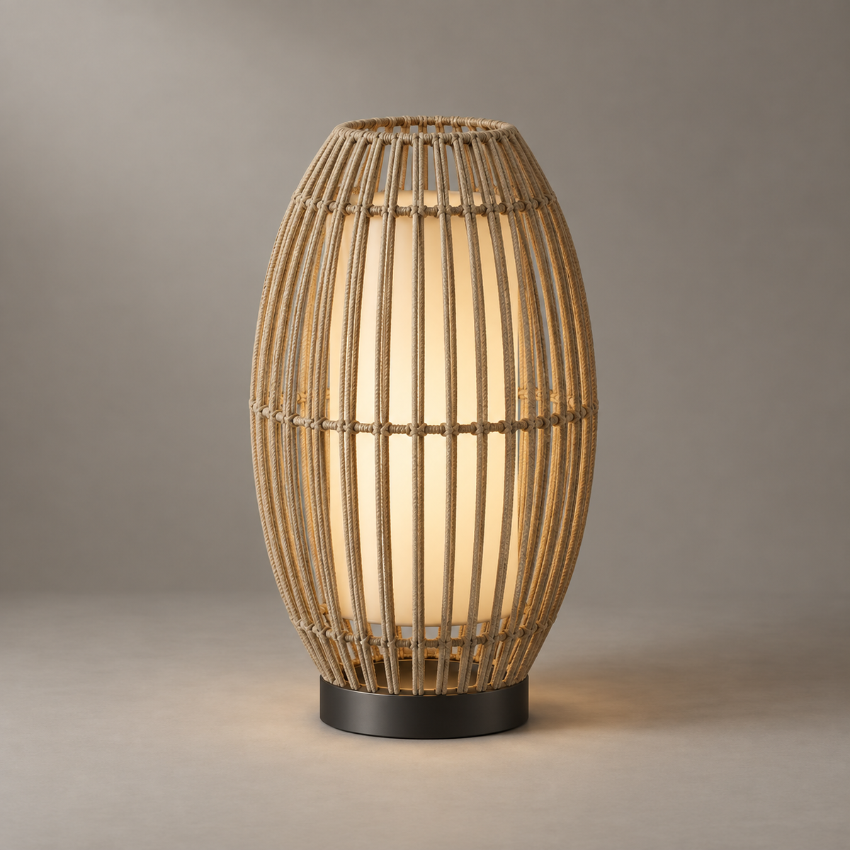 Halo Weave Floor Lantern complete product view